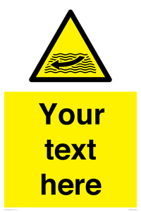 Custom Warning strong river flows